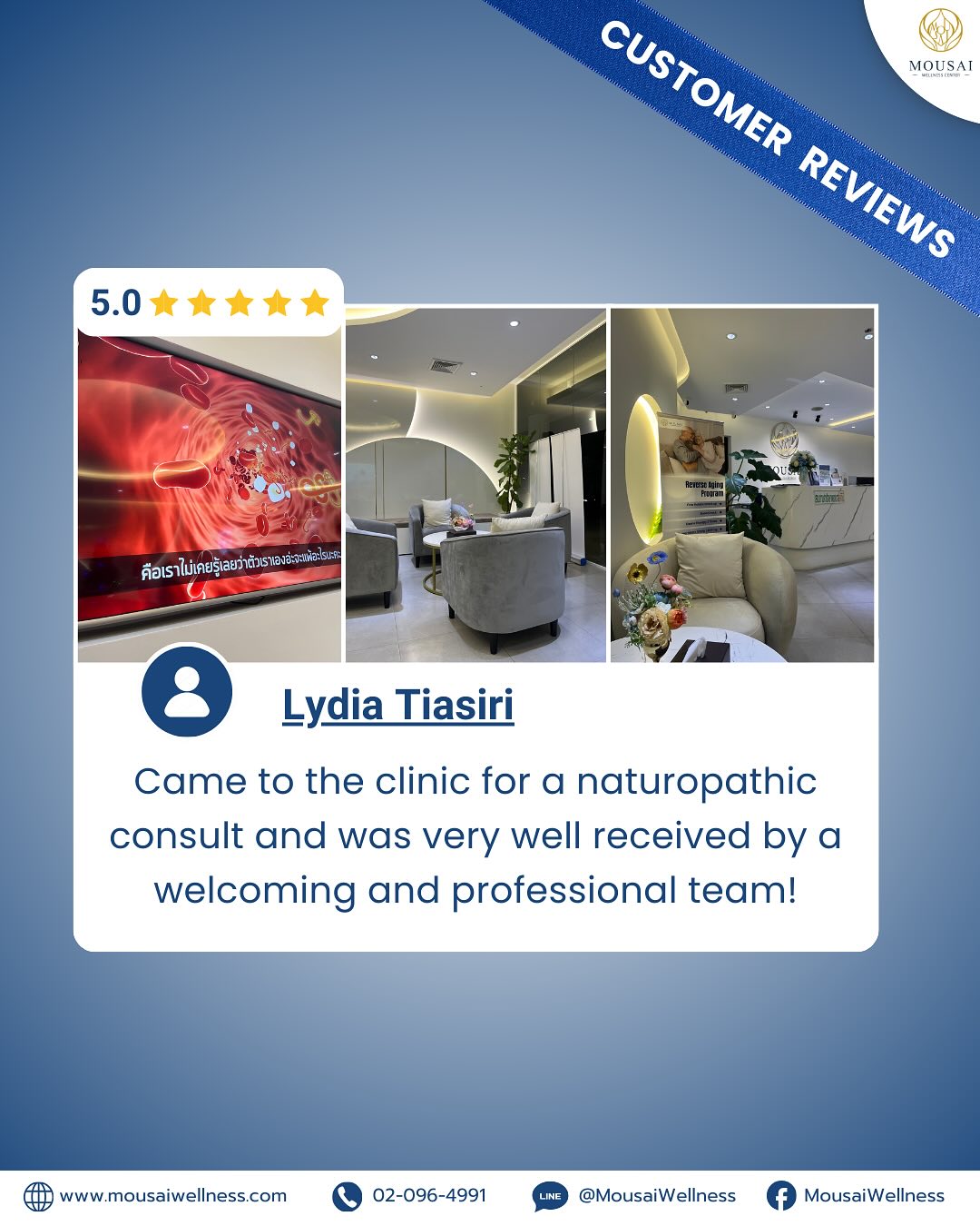 Thank you, Lydia Tiasiri, for trusting Mousai Wellness
