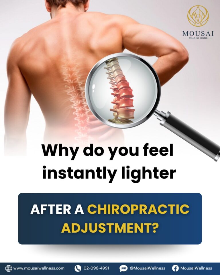 Why do you feel instantly lighter after a chiropractic adjustment?