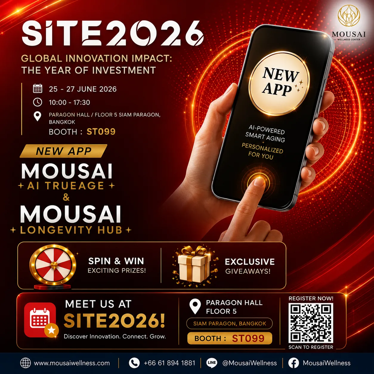Big News! Introducing the groundbreaking MOUSAI TrueAge and MOUSAI Longevity Hub at SITE 2026!