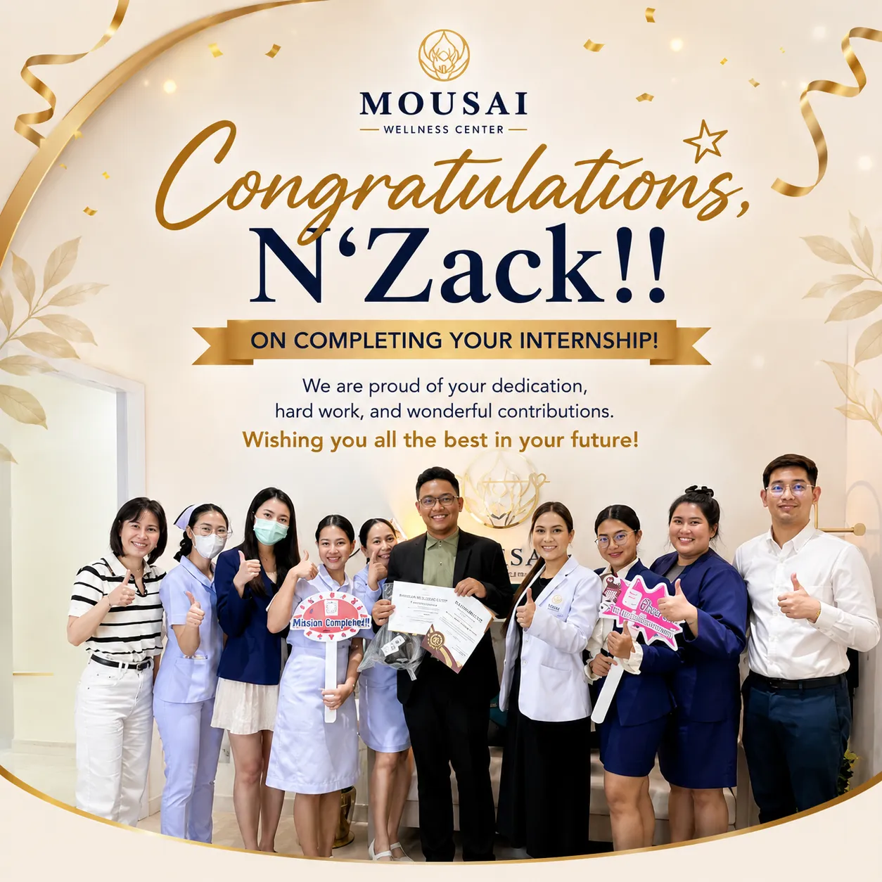 Congratulations, N‘Zack!! on completing your internship!