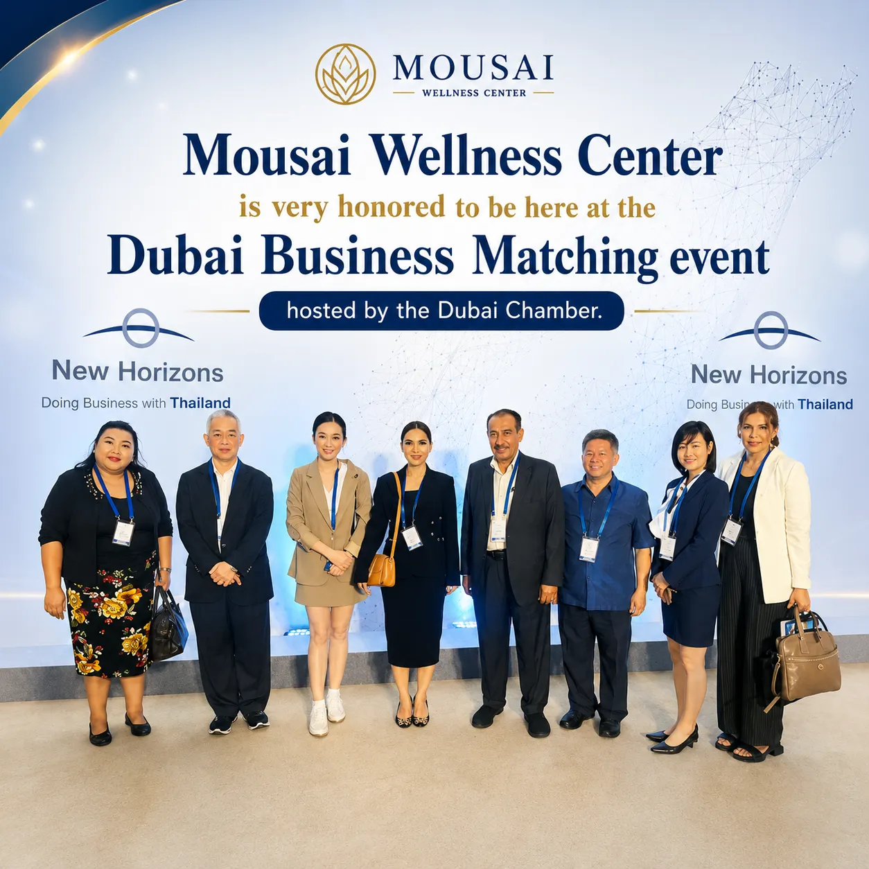 Mousai Wellness Center is very honored to be here at the Dubai Business Matching event hosted by the Dubai Chamber.