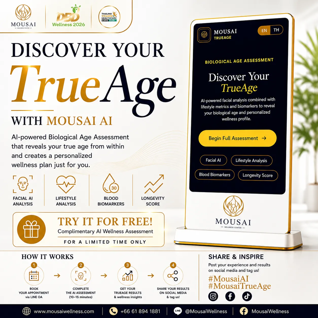 DISCOVER YOUR TRUE AGE WITH MOUSAI AI